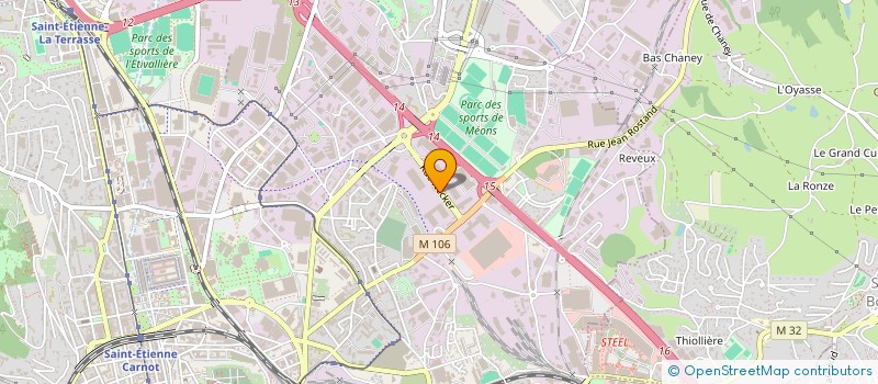 localisation de l'entreprise ERGY à SAINT-ETIENNE