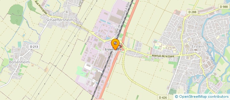 localisation de l'entreprise ERHARD EQUIPEMENTS SPORTIFS  ERSTEIN