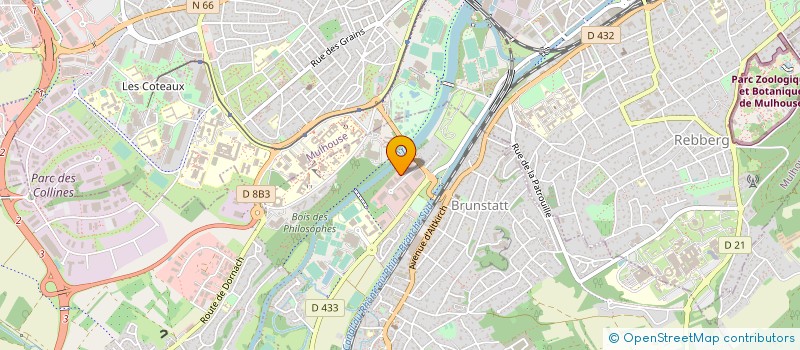 localisation de l'entreprise ERHART SPORTS ET LOISIRS à BRUNSTATT-DIDENHEIM
