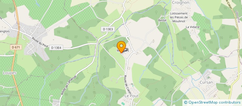 localisation de l'entreprise ERIC  SAINT-GENES-DE-LOMBAUD