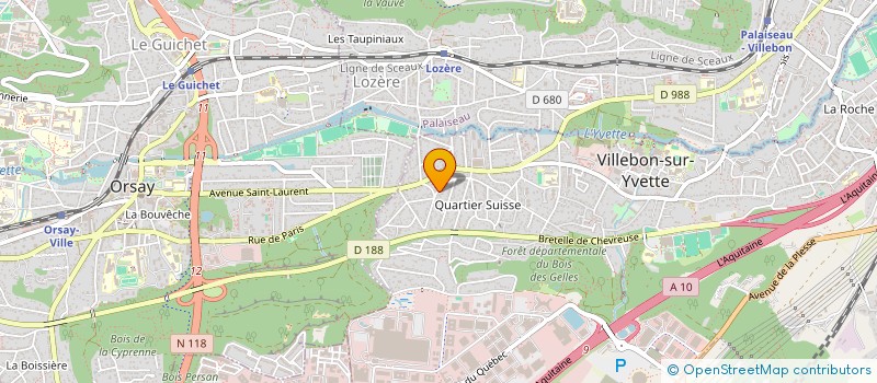 localisation de l'entreprise ERIC à VILLEBON-SUR-YVETTE
