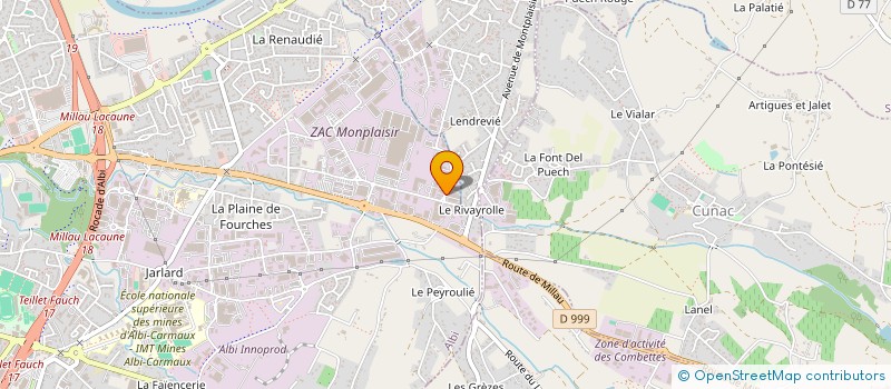 localisation de l'entreprise ERIC à ALBI