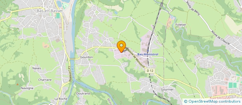 localisation de l'entreprise ERIC AUTOS  BAS-EN-BASSET