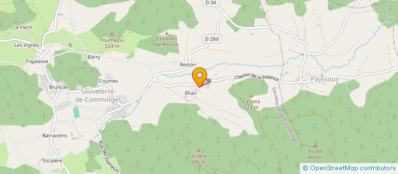 localisation de l'entreprise ERIC BARES  SAUVETERRE-DE-COMMINGES