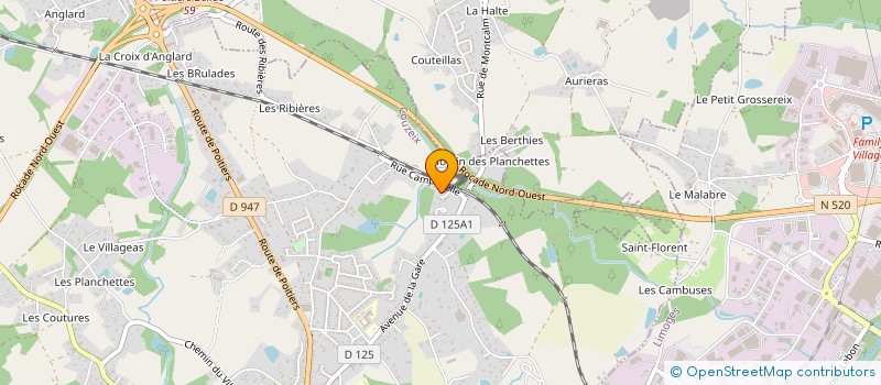 localisation de l'entreprise ERIC BOYER DIFFUSION à COUZEIX