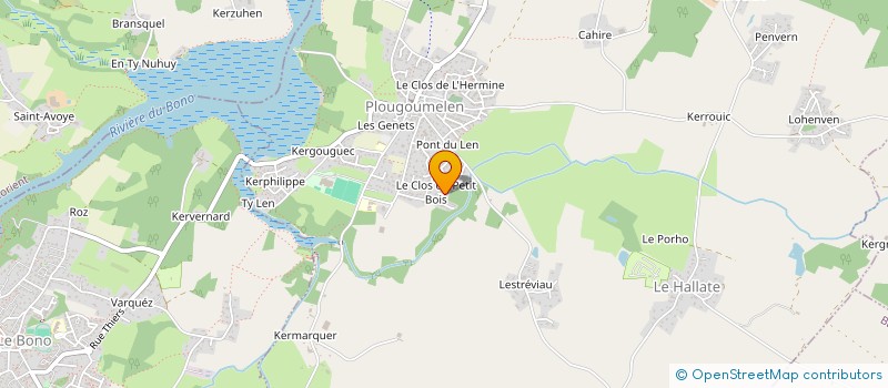 localisation de l'entreprise ERIC CADIOU  PLOUGOUMELEN