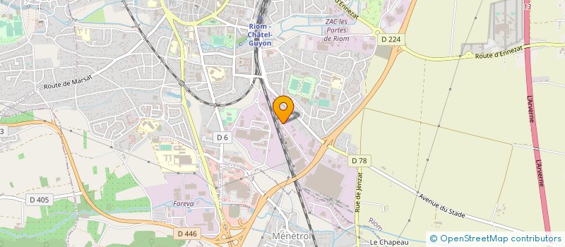 localisation de l'entreprise ERIC CENTRE à RIOM