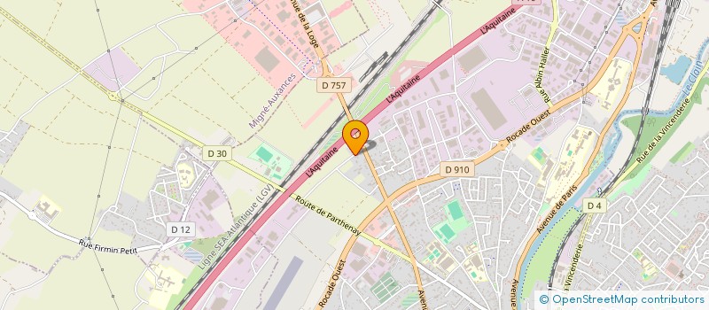 localisation de l'entreprise ERIC CHARBONNIER PNEUS  POITIERS