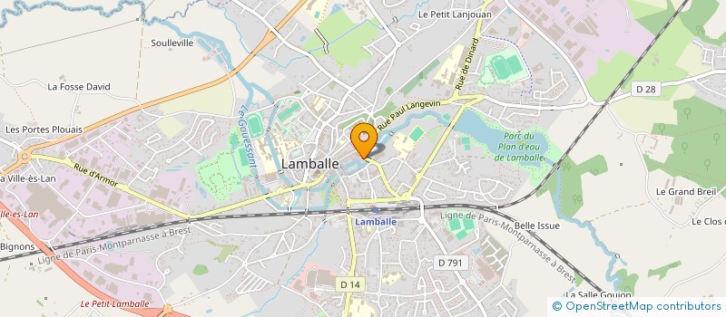 localisation de l'entreprise ERIC COLLET BOISSONS à LAMBALLE-ARMOR