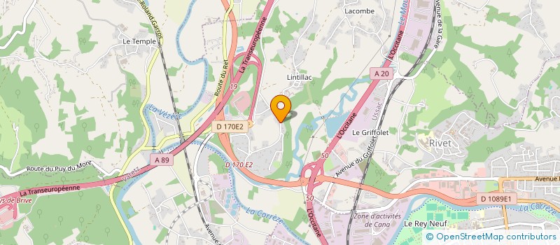 localisation de l'entreprise ERIC CROISILLE  USSAC