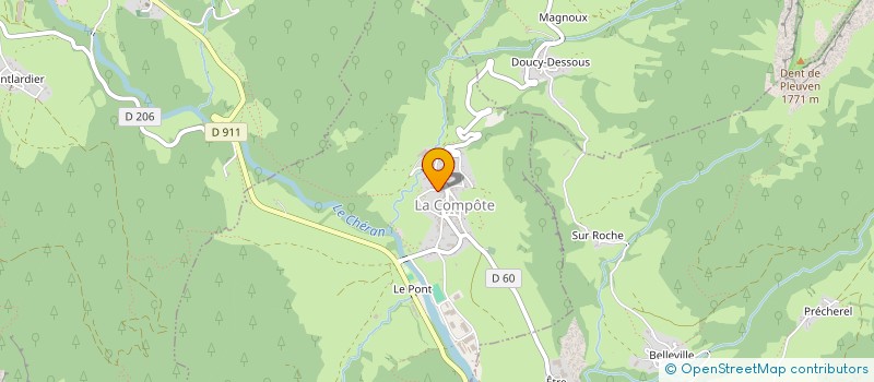 localisation de l'entreprise ERIC DESLANDE DIFFUSION à LE CHATELARD