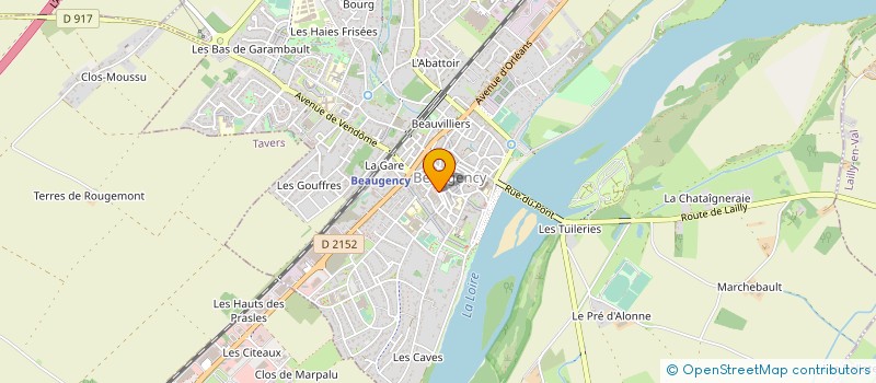 localisation de l'entreprise ERIC DHERBOMEZ - STEPHANIE HABERT  BEAUGENCY
