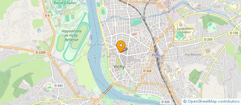 localisation de l'entreprise ERIC FARINA, MASSEUR-KINESITHERAPEUTE à VICHY