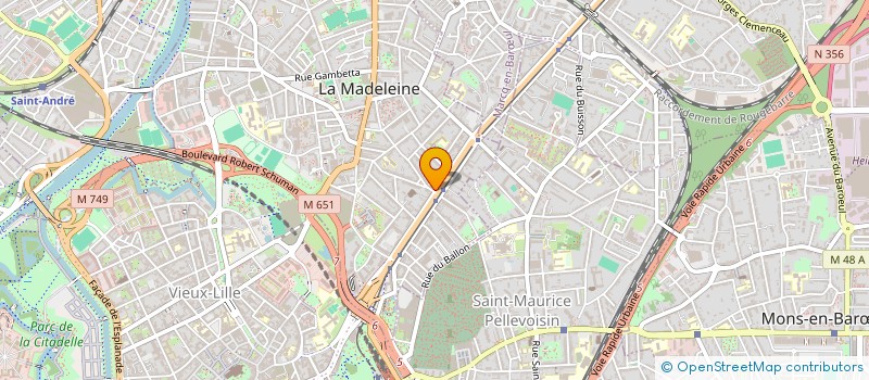 localisation de l'entreprise ERIC FRANQUES IMMOBILIER à LA MADELEINE