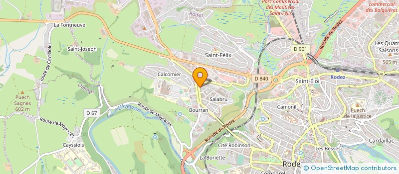 localisation de l'entreprise ERIC GADOU ARCHITECTE D.P.L.G.  RODEZ