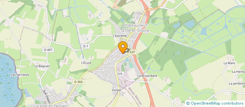 localisation de l'entreprise ERIC HEINRY MAITRISE D'OEUVRE  CHATEAUNEUF-D'ILLE-ET-VILAINE