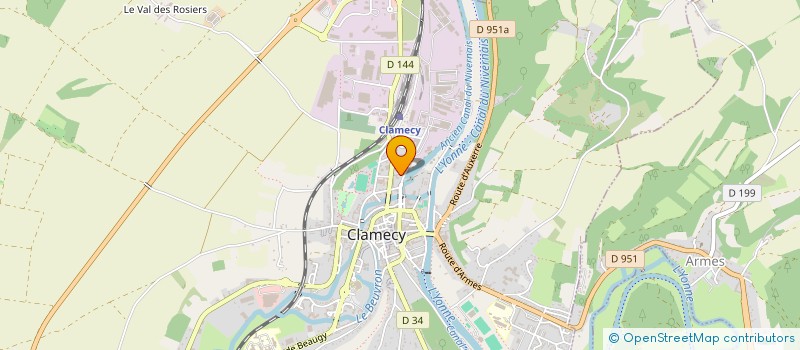 localisation de l'entreprise ERIC HITIER à CLAMECY