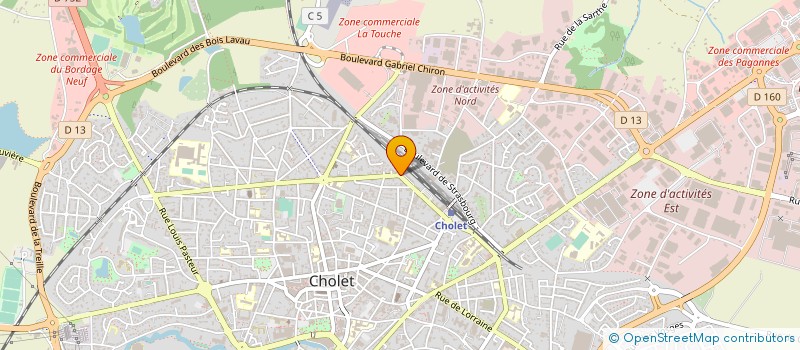 localisation de l'entreprise ERIC JOLY ET GAELLE ROUX, HUISSIERS DE JUSTICE ASSOCIES SELARL TITULAIRE D'UN OFFICE D'HUISSIER DE JUSTICE à CHOLET