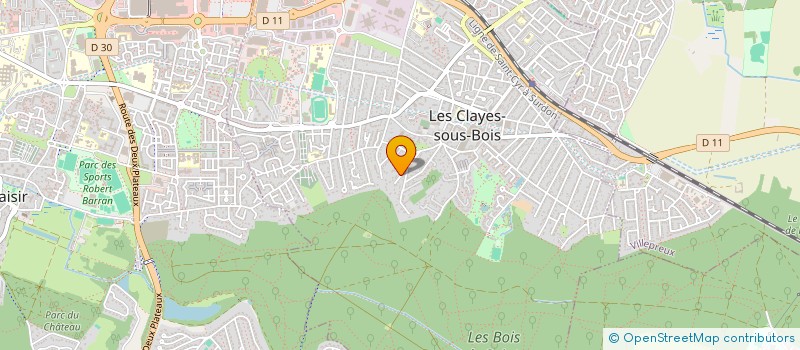 localisation de l'entreprise ERIC LEBRUN TERRASSEMENT à LES CLAYES-SOUS-BOIS