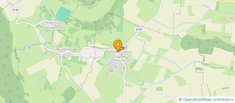 localisation de l'entreprise ERIC LOURDEZ CALORIFUGE ISOLATION à FORCELLES-SOUS-GUGNEY
