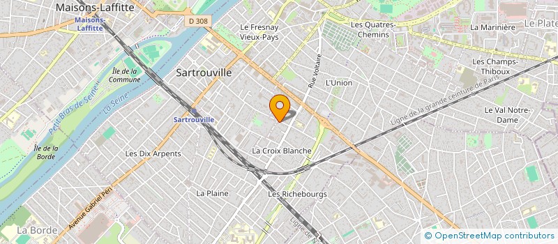 localisation de l'entreprise ERIC & PARTNERS à SARTROUVILLE