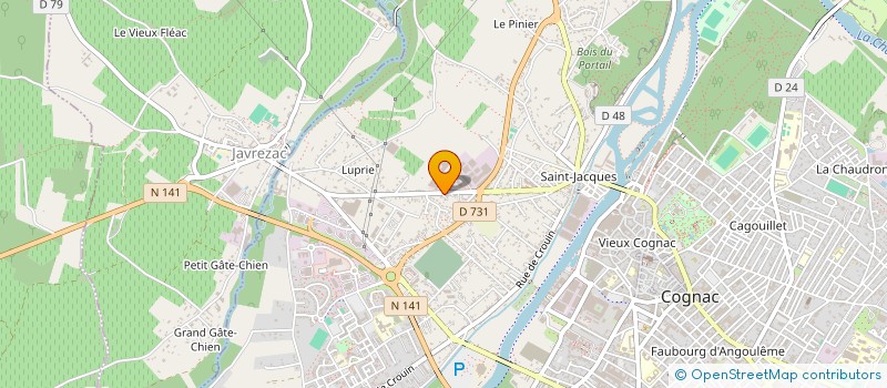 localisation de l'entreprise ERIC PRIGENT BESPOKE DESIGN à COGNAC
