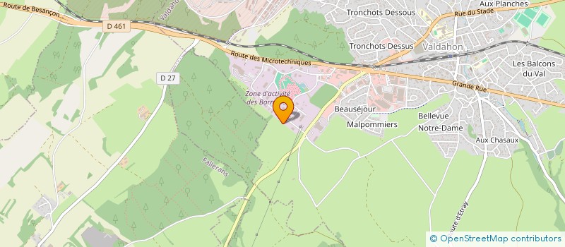 localisation de l'entreprise ERIC PRO 2 ROUES  VALDAHON