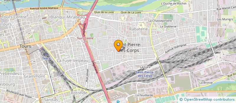 localisation de l'entreprise ERIC SARAZIN COUVERTURE à SAINT-PIERRE-DES-CORPS