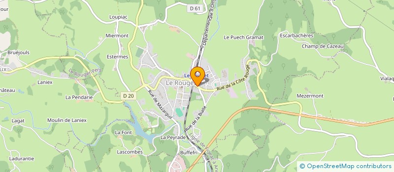 localisation de l'entreprise ERIC SOULIER à LE ROUGET-PERS