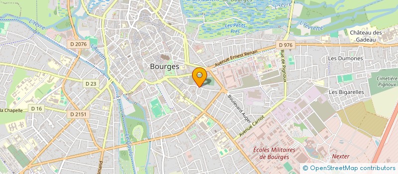 localisation de l'entreprise ERIC WARD  BOURGES