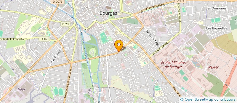 localisation de l'entreprise ERICA  BOURGES