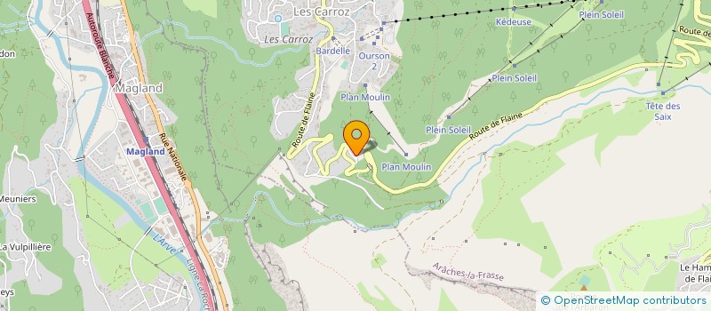 localisation de l'entreprise ERICA TRANSFERTS  ARACHES-LA-FRASSE