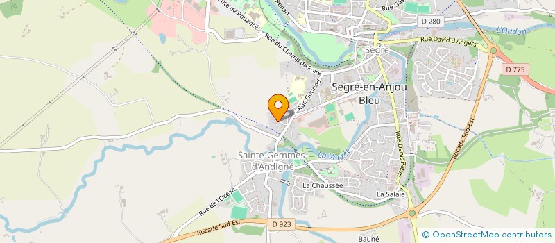 localisation de l'entreprise ERICARO à SEGRE-EN-ANJOU BLEU