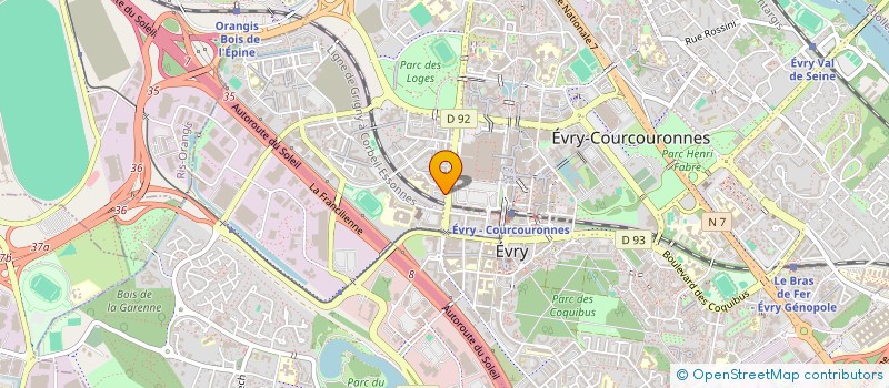 localisation de l'entreprise ERICAS EUROS SERVICES à EVRY-COURCOURONNES