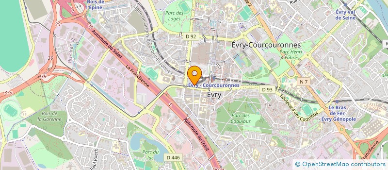 localisation de l'entreprise ERICHA  EVRY-COURCOURONNES