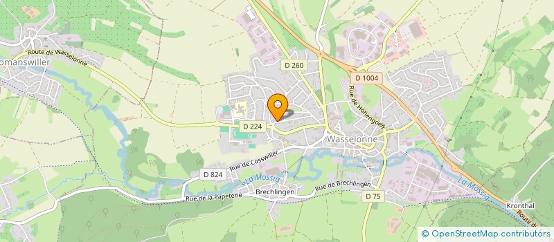localisation de l'entreprise ERICHEM à WASSELONNE