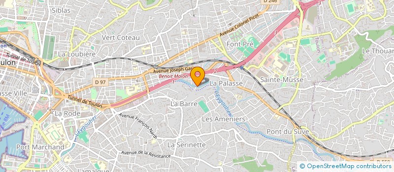 localisation de l'entreprise ERICIA SPORTS  TOULON