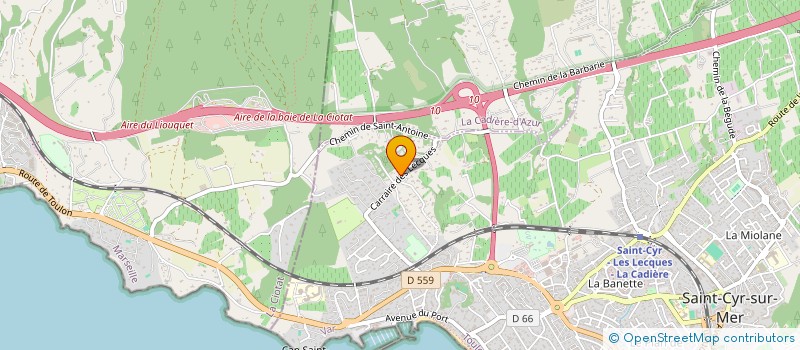 localisation de l'entreprise ERICS à SAINT-CYR-SUR-MER