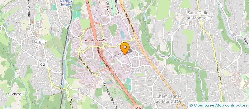 localisation de l'entreprise ERICSOF  CHAMPAGNE-AU-MONT-D'OR