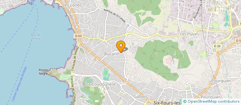 localisation de l'entreprise ERICXEL à SIX-FOURS-LES-PLAGES