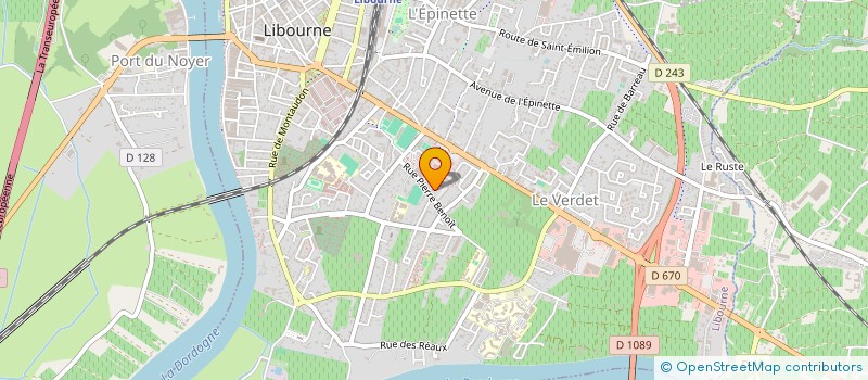 localisation de l'entreprise ERIDEL  LIBOURNE