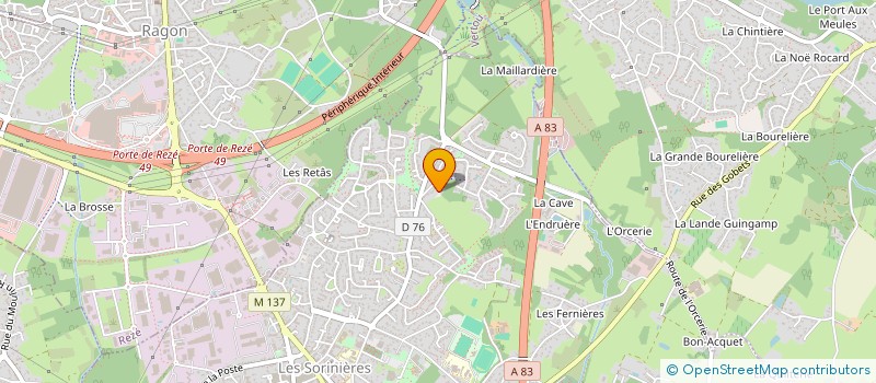 localisation de l'entreprise ERIEAU CONSULTING & CONTRACT MANAGEMENT à LES SORINIERES