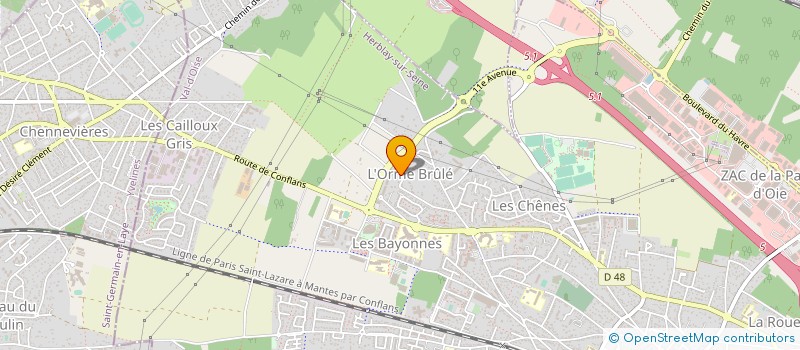 localisation de l'entreprise ERIELLE à BEAUCHAMP