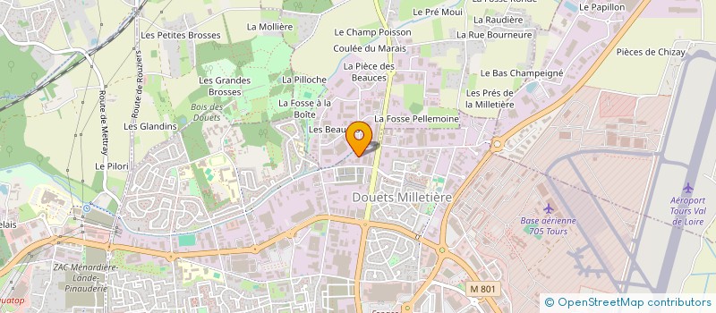 localisation de l'entreprise ERIGER  TOURS