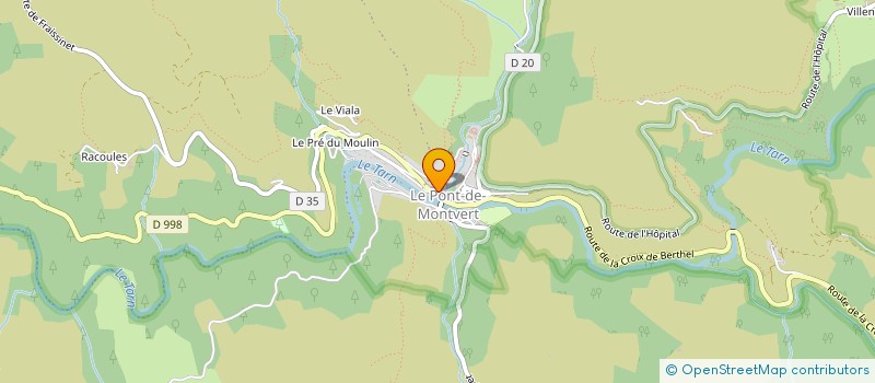 localisation de l'entreprise ERIH à PONT DE MONTVERT SUD MONT LOZERE
