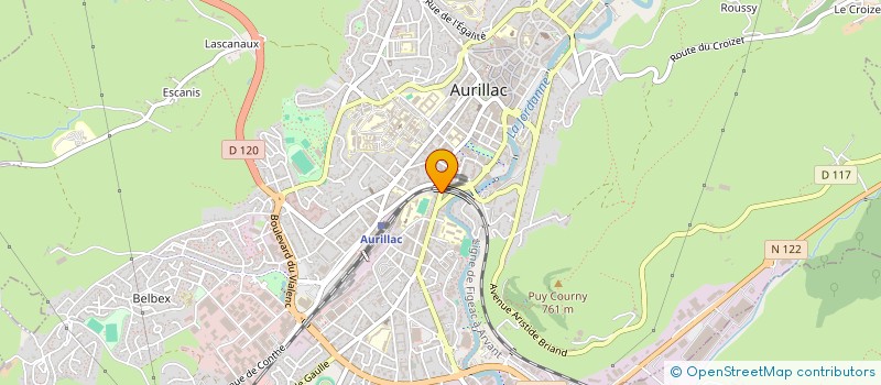 localisation de l'entreprise ERIIDAN à AURILLAC
