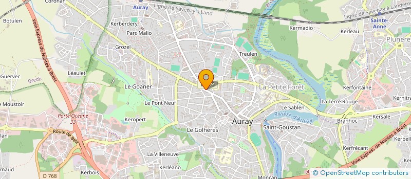 localisation de l'entreprise ERIJEO à AURAY