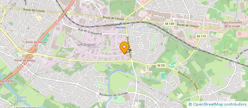 localisation de l'entreprise ERIJER  VERTOU