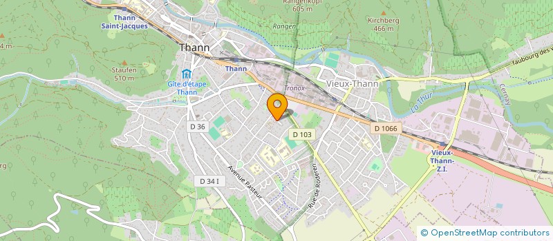 localisation de l'entreprise ERIK'E  THANN