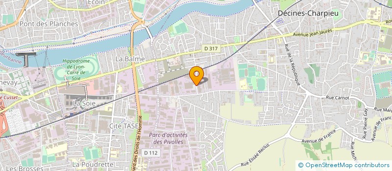 localisation de l'entreprise ERIKS à DECINES-CHARPIEU